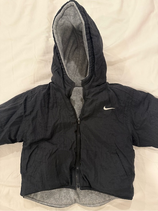 Other - Kids Black Nike Hooded Jacket with Grey Lining- size 2T